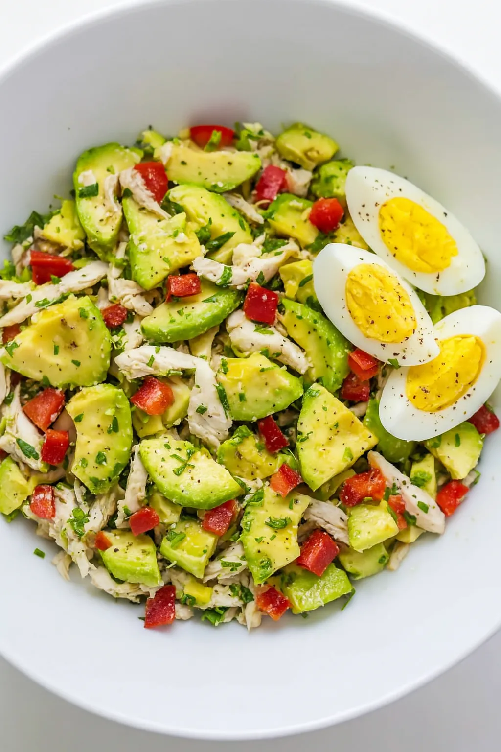 Avocado chicken salad bowl recipe