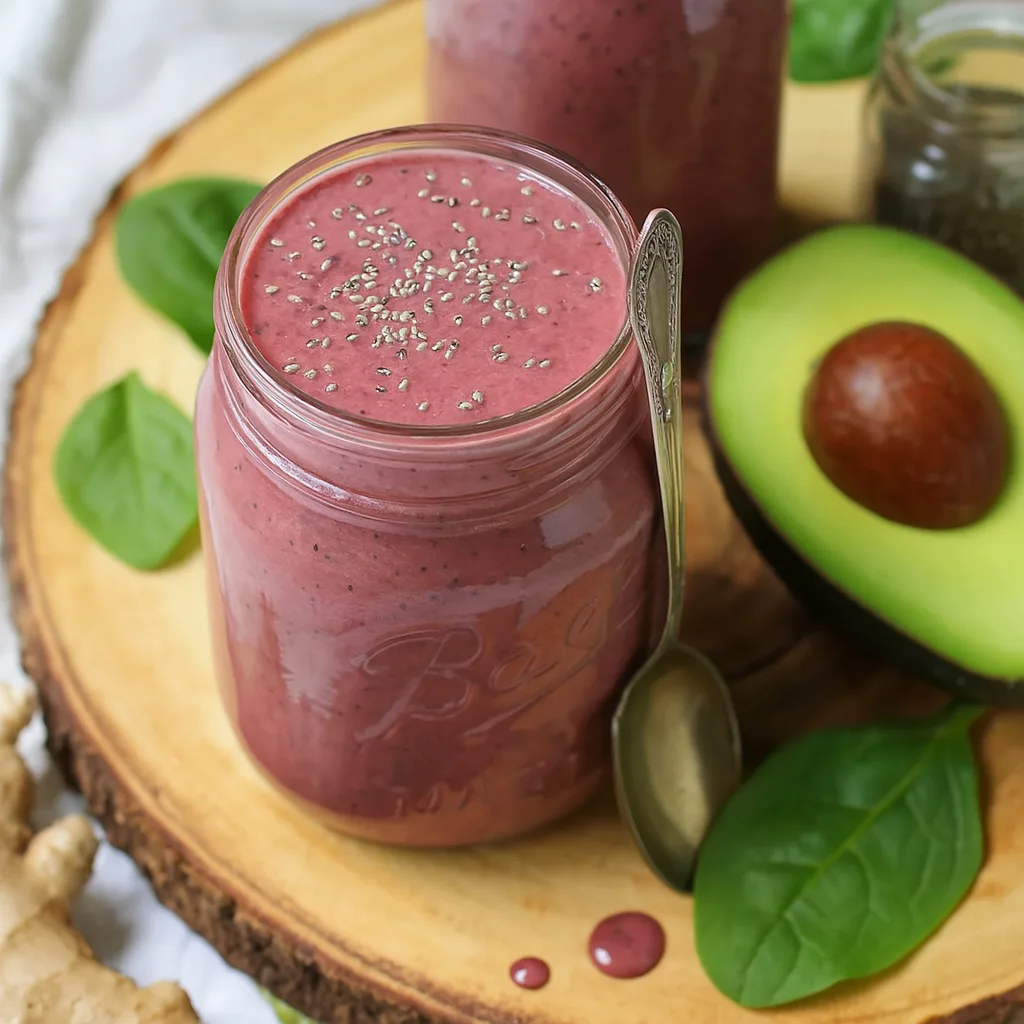 Cherry-Spinach Anti-Inflammatory Smoothie in Glass